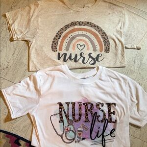 2 Nurse sublimation printed T-Shirts